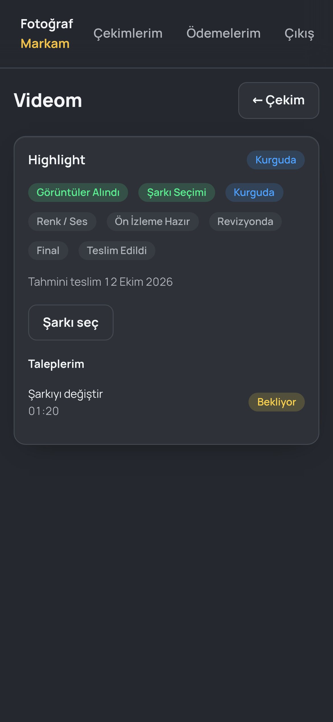 Çift portalı: video aşaması